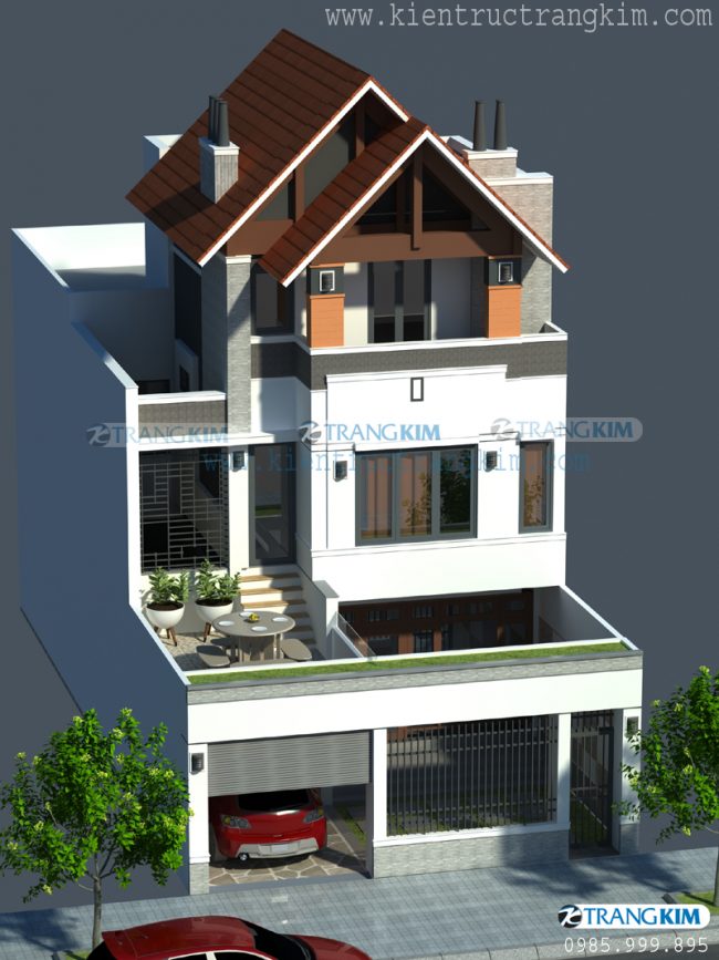 Hình ảnh phối cảnh thiết kế biệt thự phố 3 tầng hiện đại tại Lai Châu 2 Hình ảnh phối cảnh thiết kế biệt thự phố 3 tầng hiện đại tại Lai Châu 2