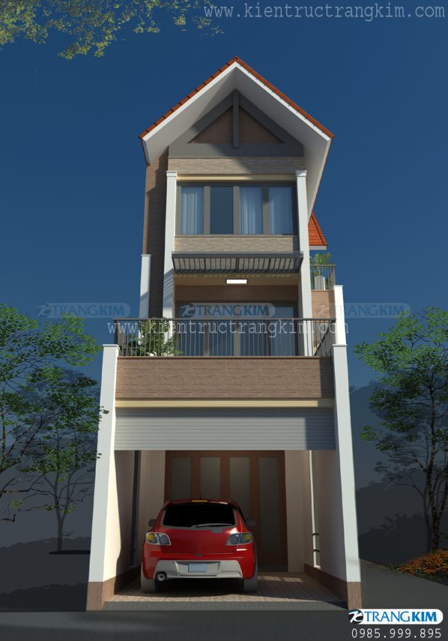 Một số hình ảnh thiết kế nhà ống 3 tầng hiện đại mặt tiền 4.2m tại Bắc Ninh 1