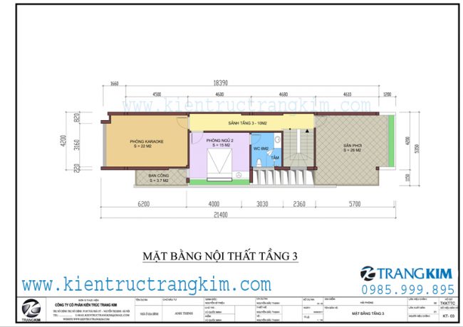 Thiết kế công năng tầng 2 1