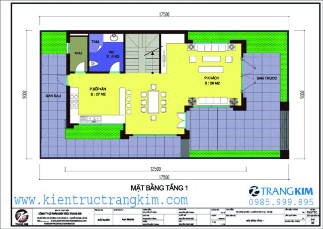 Mặt bằng tầng 1 1
