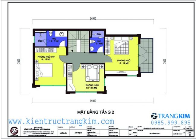 Mặt bằng tầng 2 1