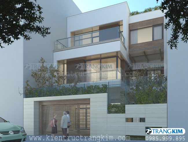 Hình ảnh phối cảnh kiến trúc biệt thự hiện đại diện tích 9x18m 1