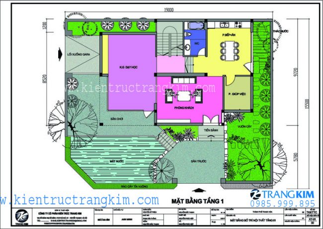Mặt bằng thiết kế tầng 1 1