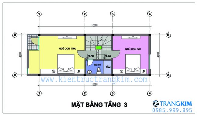 Tư vấn thiết kế nhà ống diện tích 4x12m, 4 tầng 4 Tư vấn thiết kế nhà ống diện tích 4x12m, 4 tầng 4