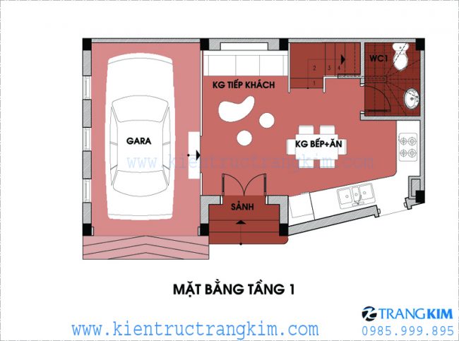 Mặt bằng kiến trúc tầng 1 1 Mặt bằng kiến trúc tầng 1 1