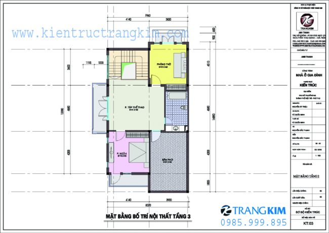Mặt bằng tầng 3 1