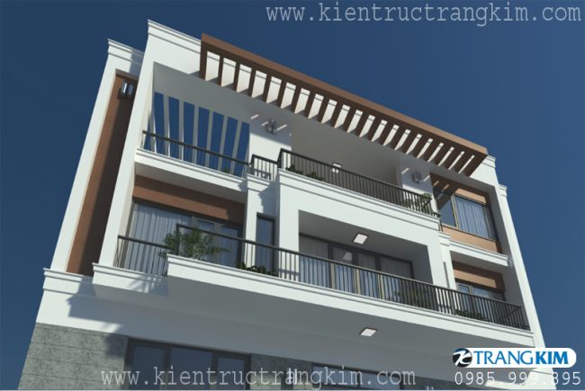 Phối cảnh thiết kế biệt thự trên đất hình thang 1