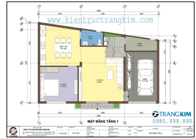 Mặt bằng tầng 1 1