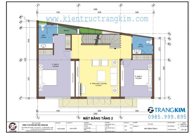 Mặt bằng tầng 2 1