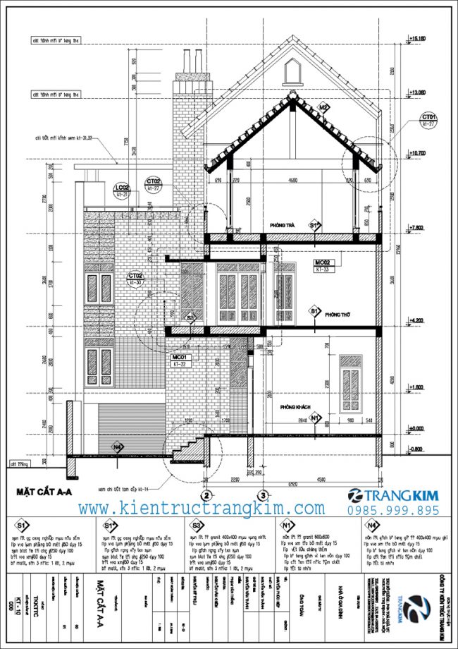Mặt đứng, mặt cắt thiết kế biệt thự hiện đại 3 tầng mái thái 4 Mặt đứng, mặt cắt thiết kế biệt thự hiện đại 3 tầng mái thái 4