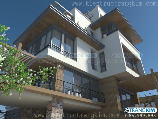 Mẫu 1: Thiết kế kiến trúc biệt thự hiện đại 4 tầng 2 Mẫu 1: Thiết kế kiến trúc biệt thự hiện đại 4 tầng 2