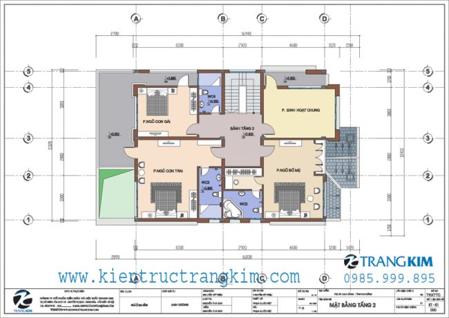 Mặt bằng tầng 2 1