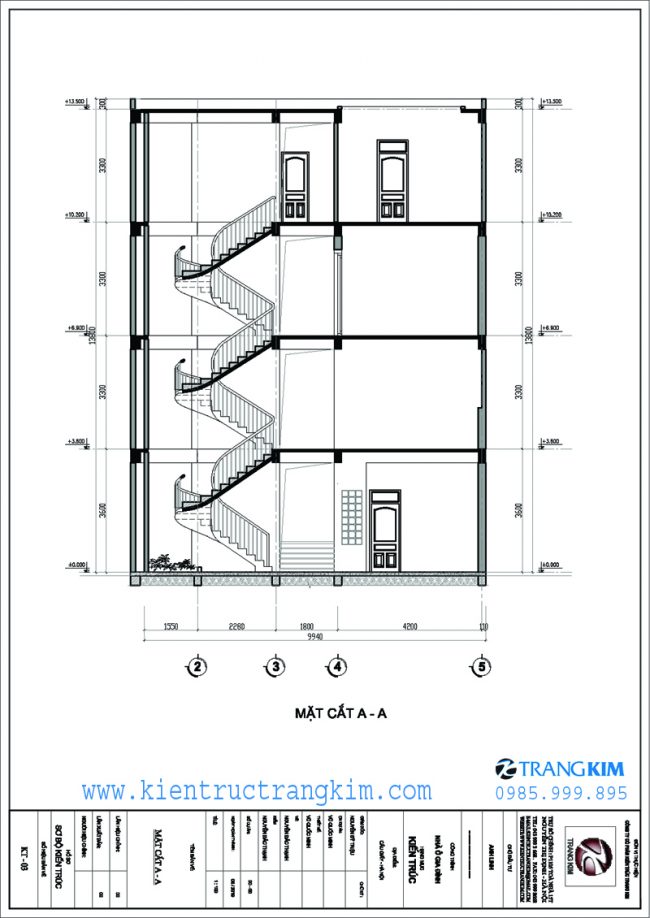 Mặt đứng, mặt cắt thiết kế nhà hình tam giác hiện đại 3 Mặt đứng, mặt cắt thiết kế nhà hình tam giác hiện đại 3