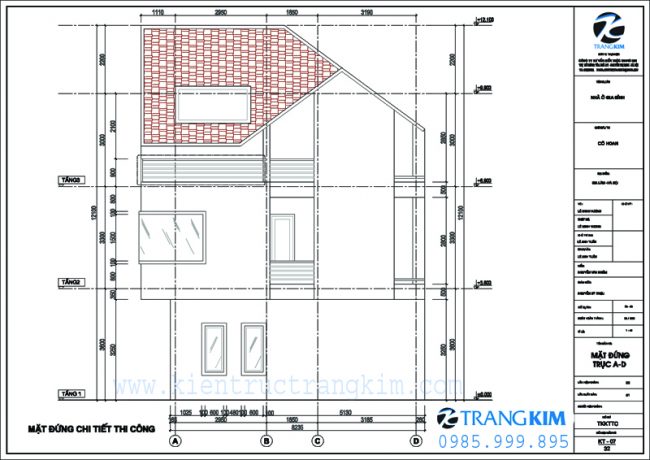 Mật đứng, mặt cắt thiết kế biệt thự trên đất tam giác 2 Mật đứng, mặt cắt thiết kế biệt thự trên đất tam giác 2