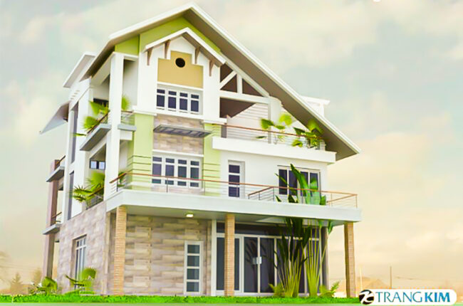 Biệt thự mái thái đẹp lung linh