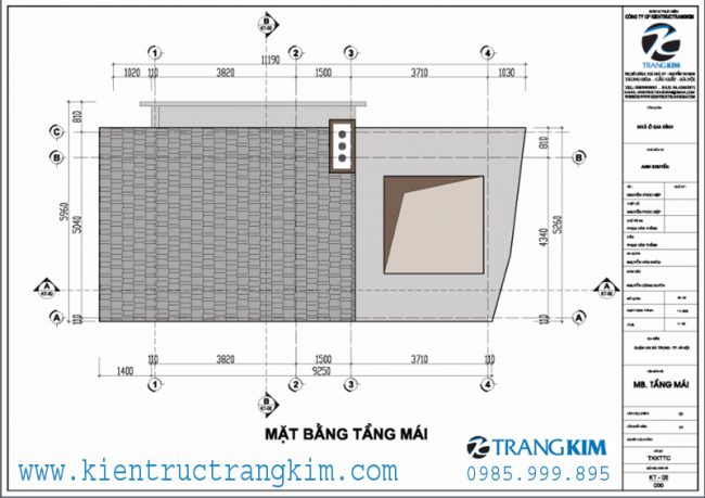 Mặt bằng tầng mái 1