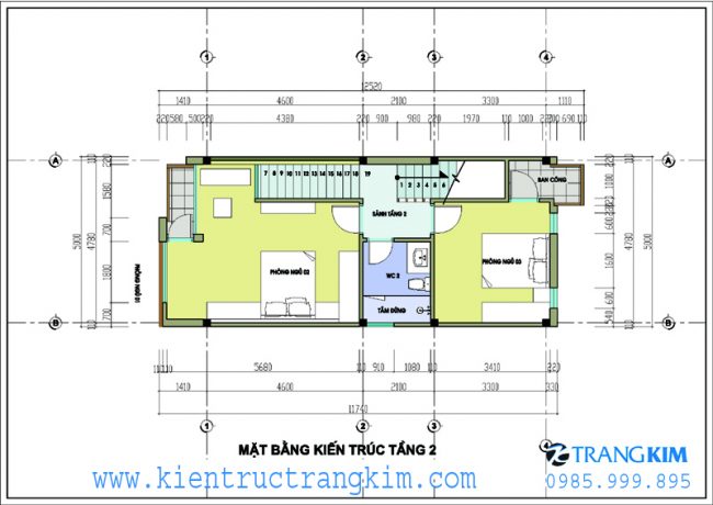 Mặt bằng tầng 2 1