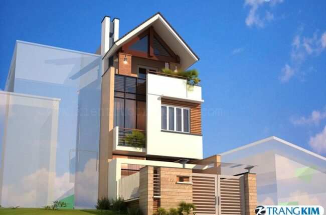 nhà ống 3 tầng mái thái