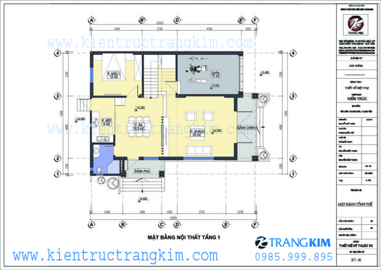 thiết kế biệt thự 2 tầng hiện đại