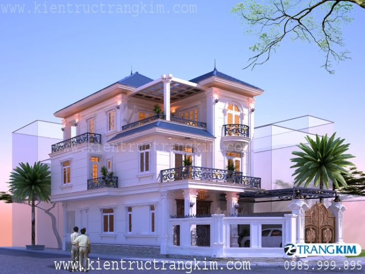 Thông tin về công trình 1 thiết kế biệt thự tân cổ điển