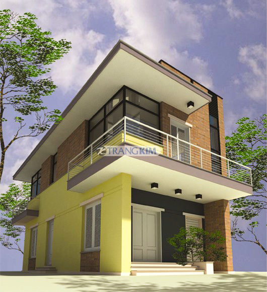 Mẫu 1: Nhà trọ 2 tầng mái bằng 4x20m 1 mẫu nhà đẹp