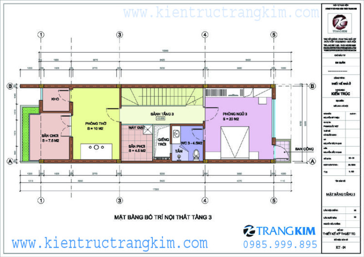 Mặt bằng tầng 3 1
