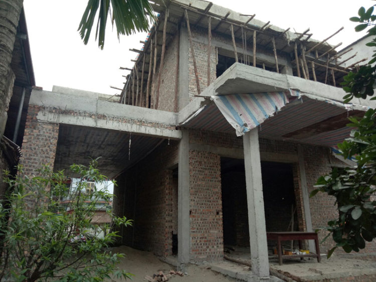 Một số hình ảnh thực tế thi công công trình 1 Biệt thự 2 tầng hiện đại tại Bắc Ninh