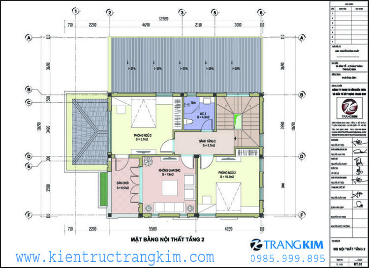 Mặt bằng công năng tầng 2 1 Mặt bằng công năng tầng 2 1