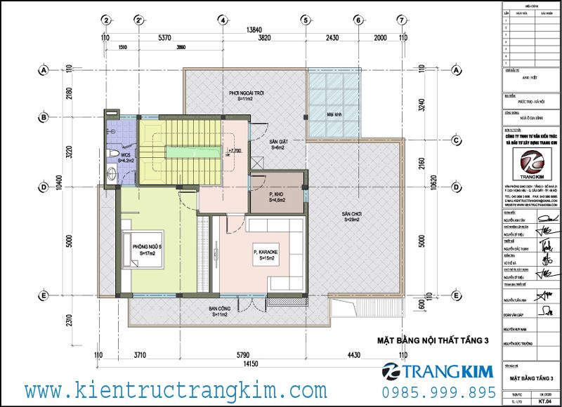 Biệt thự 3 tầng hiện đại