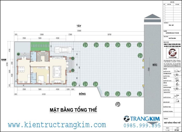 Mặt bằng bố trí tổng thể 1 Biệt thự tân cổ điển 2 tầngBiệt thự tân cổ điển 2 tầng