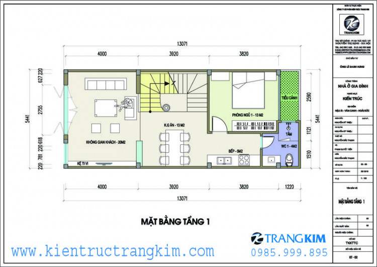 Mặt bằng tầng 1 1