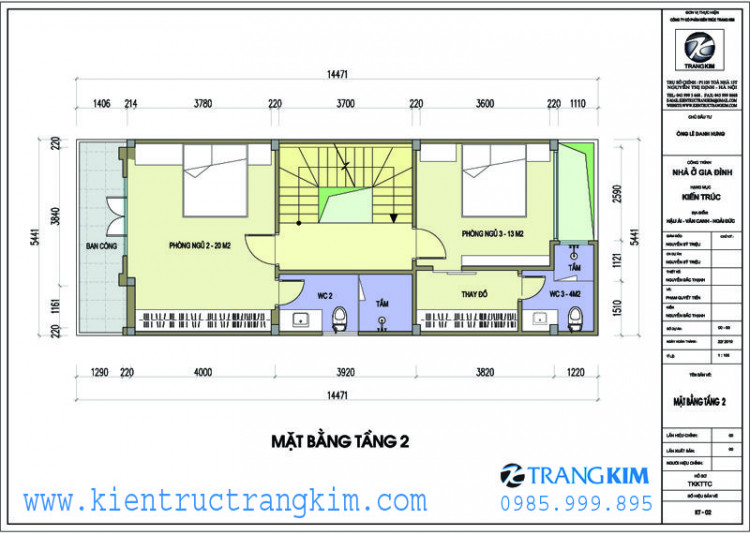 Mặt bằng tầng 2 1