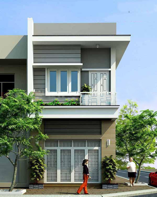 mẫu nhà 2 tầng kết hợp kinh doanh