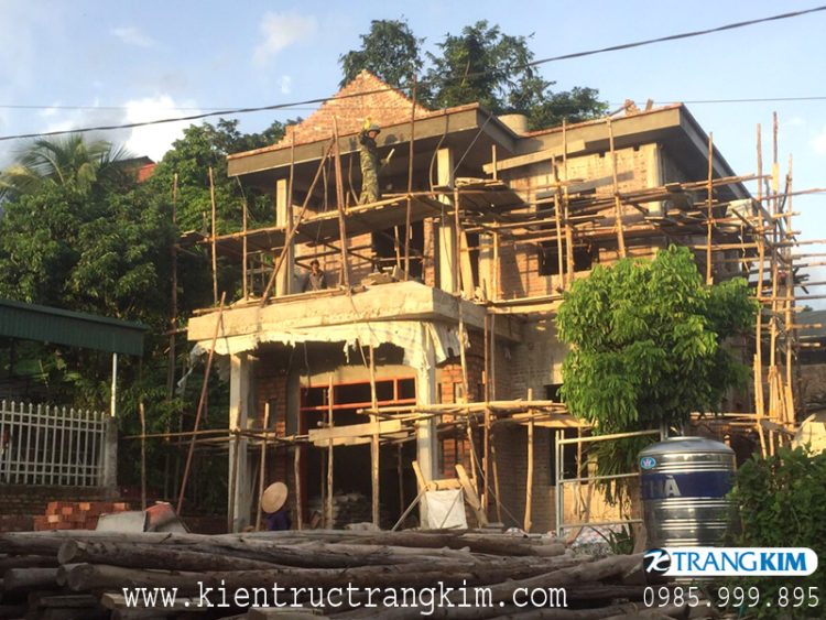 ảnh thực tế biệt thự 2 tầng 3 phòng ngủ hiện đại