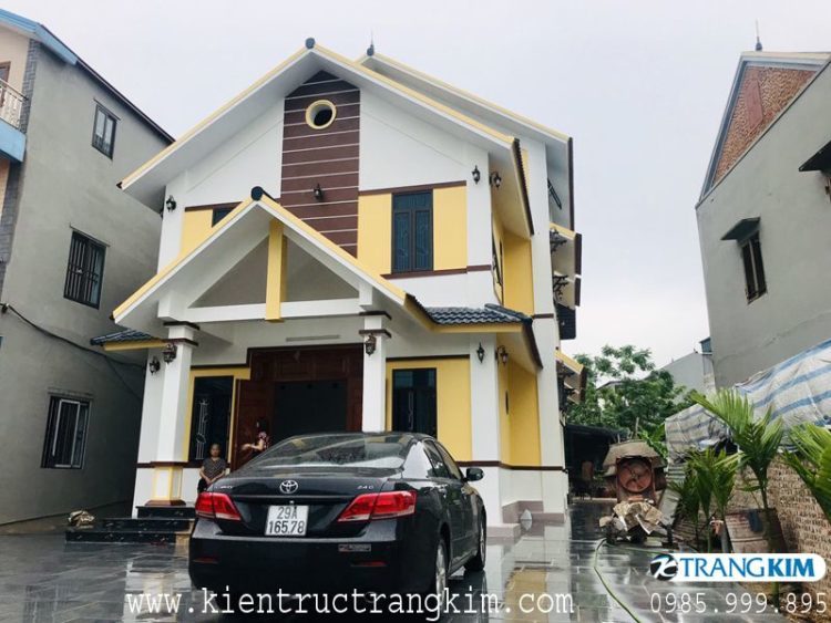 Một số hình ảnh thực tế công trình 3 Biệt thự 2 tầng mái thái hiện đại