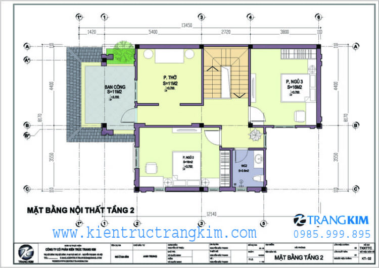Biệt thự 2 tầng 3 phòng ngủ hiện đại