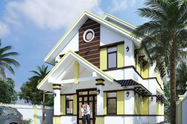 Biệt thự 2 tầng mái thái hiện đại