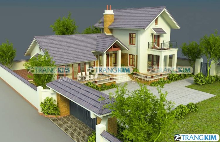 Ống khói nhà biệt thự đẹp