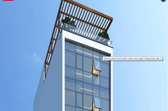 Nhà nghỉ 5 tầng 1 tum mặt tiền 5m nở hậu