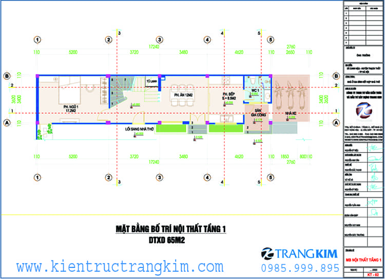 Nhà ống 2 mặt tiền hiện đại kết hợp nhà thờ