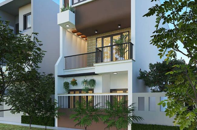 Nhà ống 3 tầng hiện đại