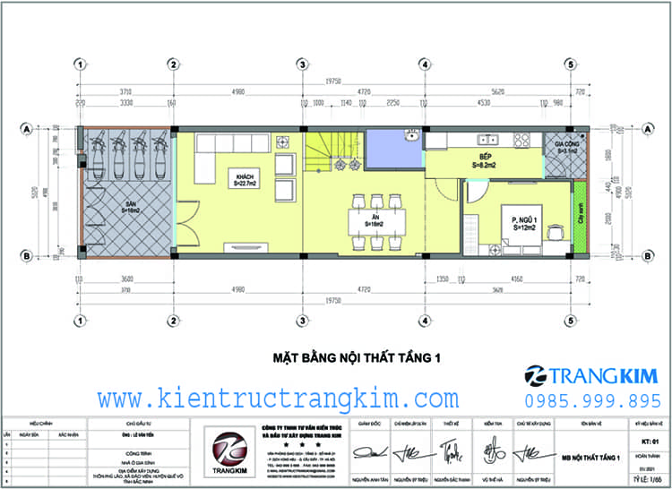 Nhà ống 3 tầng hiện đại