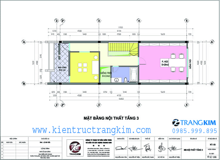Nhà ống 3 tầng hiện đại