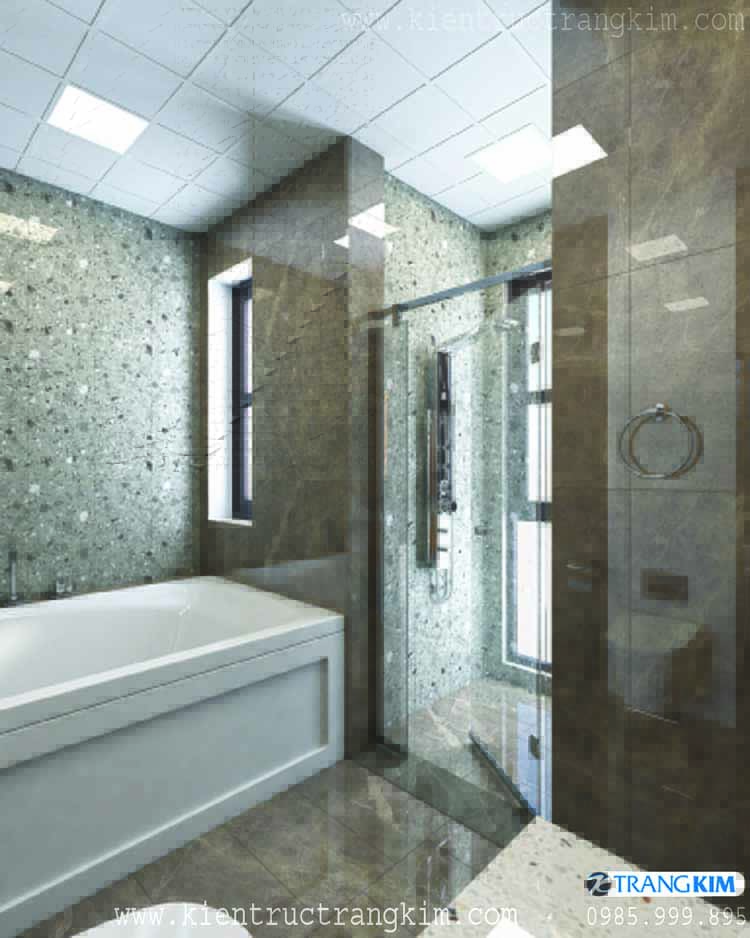 Khu vệ sinh tầng 3 Thiết kế biệt thự nhà vườn 2 tầng 2 phòng ngủ