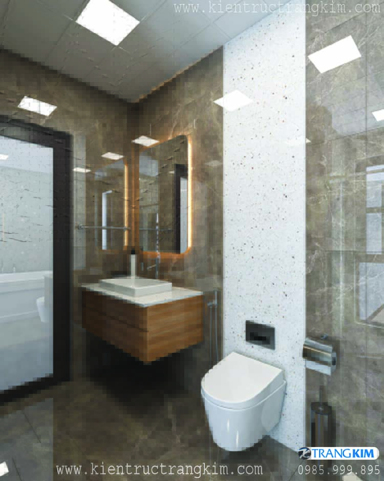 Khu vệ sinh tầng 4 Thiết kế biệt thự nhà vườn 2 tầng 2 phòng ngủ