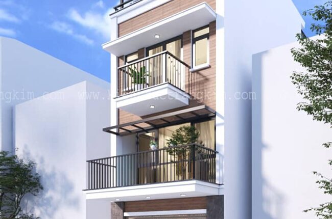 Thiết kế nhà ống 3 tầng 1 tum 5.25x12.5m