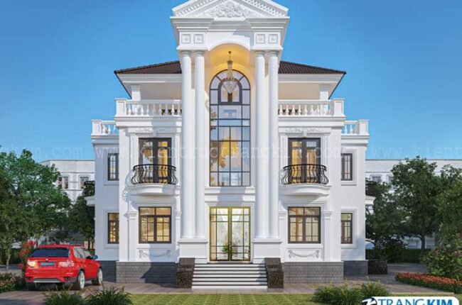 Biệt thự cổ điển 2 tầng 1 tum 3 phòng ngủ