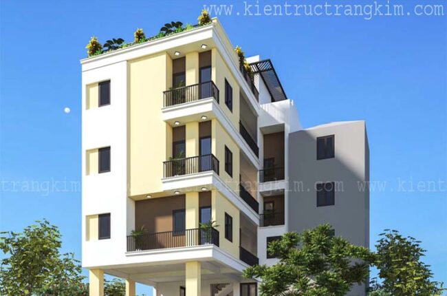 Thiết kế nhà 5 tầng 1 tum cho thuê với chi phí xây dựng hợp lý