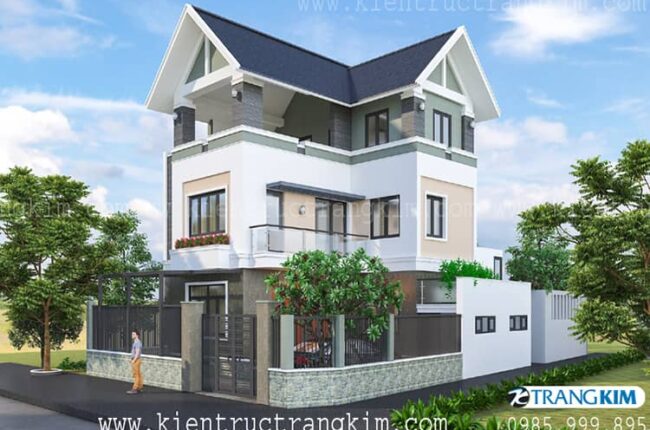 Biệt thự 2 tầng 1 tum mái thái hiện đại