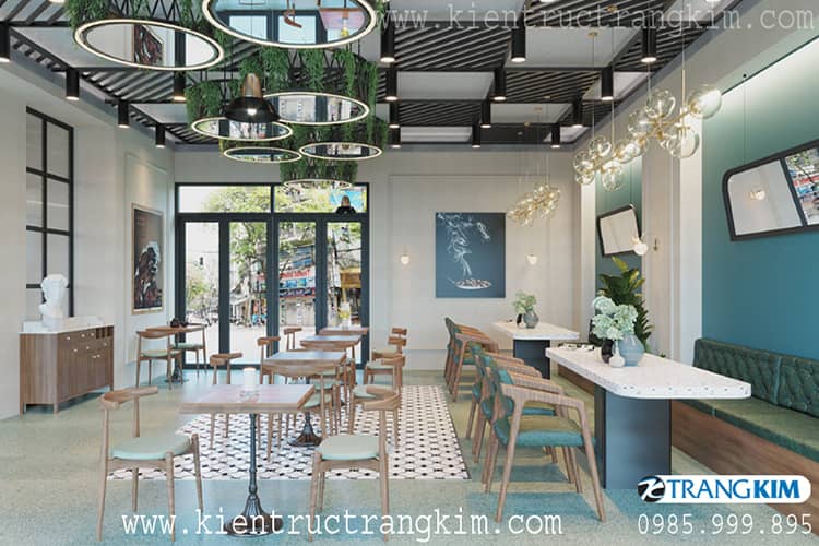 Nội thất quán cafe tầng 1